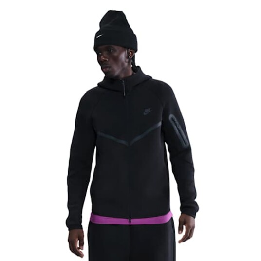 Nike Tech Fleece Full Zip Windrunner Hoodie Herre Black/Black 2XL