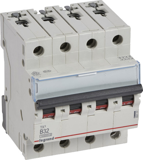 Legrand TX³ MCB automatsikring B32 4P 4M 10/10kA