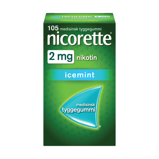 Nicorette 2 mg tyggegummi Icemint 105 stk. Nicorette 2 mg tyggegummi Icemint 105 stk.