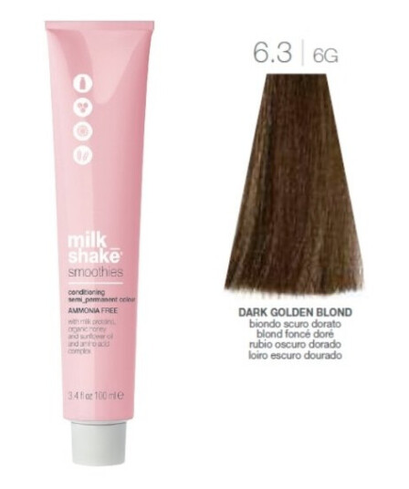 Milk Shake Milk Shake Smoothies Ammonia-Free Semi-Permanent Hair Dye 6.36G Dark Golden Blond 100 Ml For Women