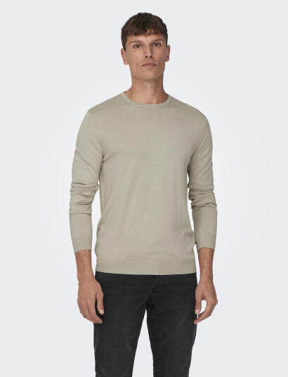ONLY & SONS Onswyler Life Reg 14 Ls Crew Knit Noos Beige XS ONLY & SONS Onswyler Life Reg 14 Ls Crew Knit Noos Beige XS