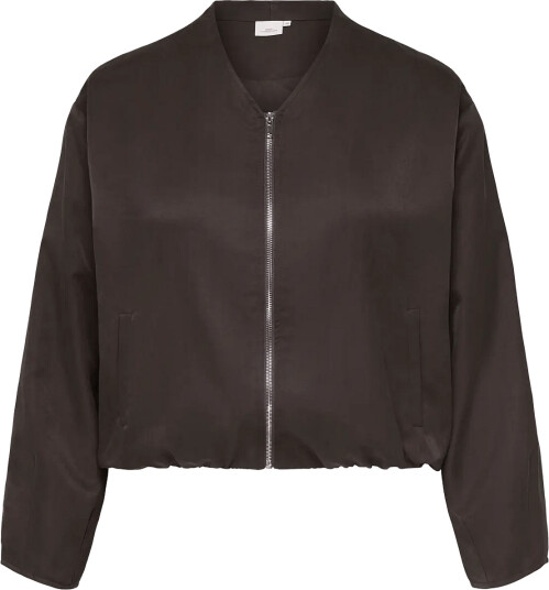 ONLY Carmakoma Carlucca L/S Zip Bomber Pnt Brown 48