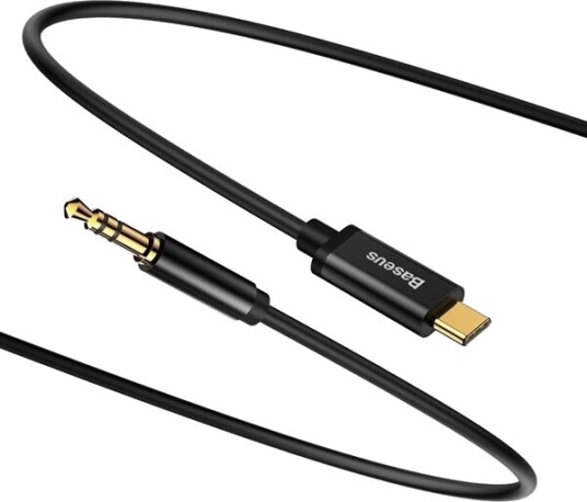 Baseus Yiven USB-C til 3.5mm Lydkabel 1.2m Svart
