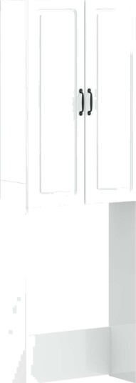 vidaXL Toalett skap UTRECHT Høgglans hvit 66 x 25,5 x 190 cm