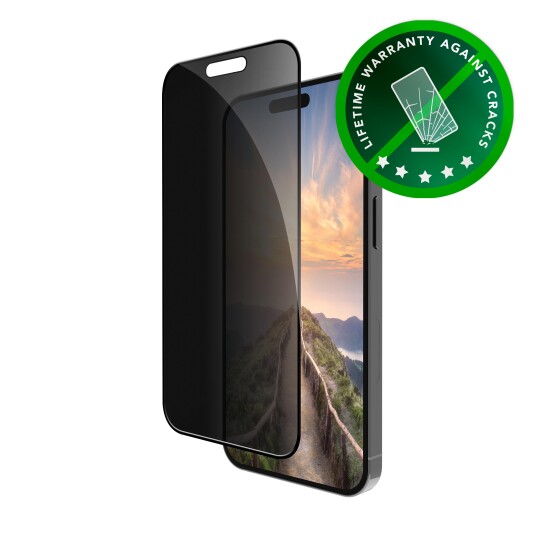Dbramante1928 Eco-Shield Personvernsfilter til iPhone 16 - Svart Skjermbeskyttelse
