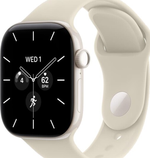 Apple Watch Series 12 42mm CEL (perlehvit keramikk/sand Sport Band) M/L