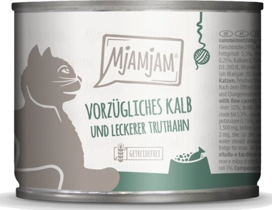 Mjamjam Våtfôr Utsøkt Kalv & Deilig Med Fine Gulrøtter Kalkun 6 X 200 G