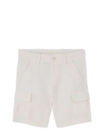 Boboli Linen Bermuda Shorts For Boy  Bci Beige 104