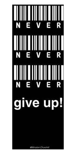 Malerifabrikken Poster Never give up 1609087-01-48