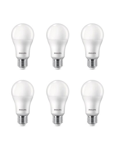 Philips LED-lyspære 13W/840 (100W) frosted 6-pack E27 Philips LED-lyspære 13W/840 (100W) frosted 6-pack E27