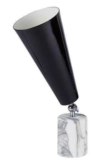 TATO Vox Bordlampe Hvit Marmor & Krom/Sort Liten