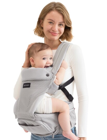 Momcozy Baby Carrier Air Mesh Hip Seat Carrier Grey Momcozy Baby Carrier Air Mesh Hip Seat Carrier Grey