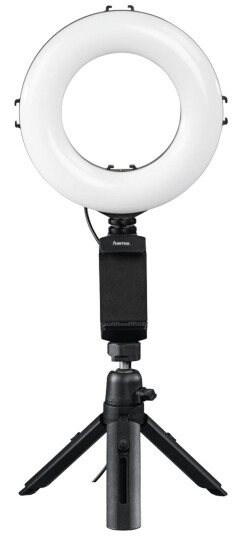 Hama SpotLight Work Area 67 Ringlys for vloggere og influencere - med holder for telefon og nettbrett