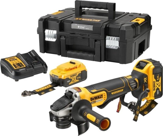 DeWalt Vinkelsliper DCG406P2LRT-QW Med Batteri Og Lader