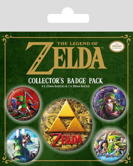 Zelda Pins Classic Adventures 5-pk - - Alle aldre - Metall Zelda Pins Classic Adventures 5-pk - - Alle aldre - Metall
