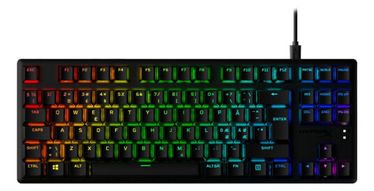 HyperX Alloy Origins Core TKL Gamingtastatur med RGB-belysning - Svart HyperX Alloy Origins Core TKL Gamingtastatur med RGB-belysning - Svart