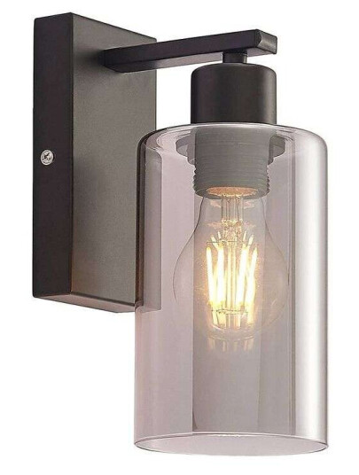 Lindby Emavi vegglampe med røykglass Lindby Emavi vegglampe med røykglass