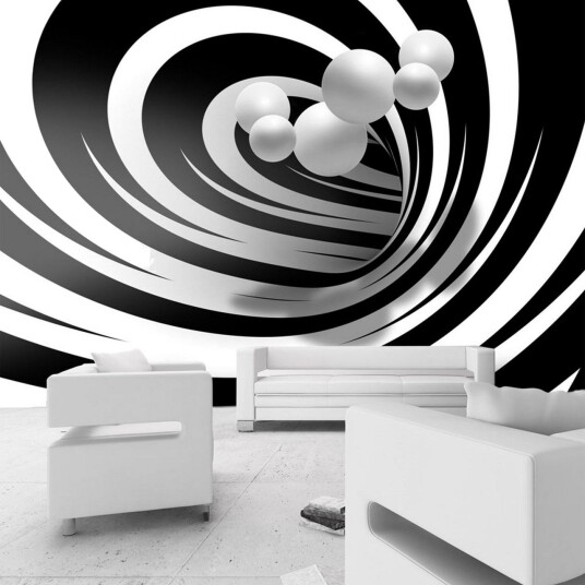 Fototapet Twisted In Black & White 100x70 - Artgeist sp. z o. o.