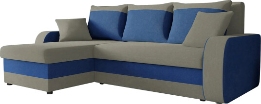 Alvared 3 seters Hjørnesovesofa Universal   Grå/Blå