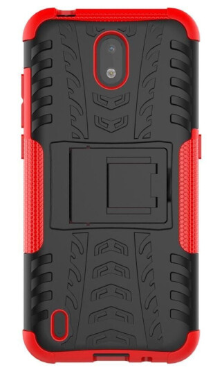 INCOVER Nokia 1.3 Cool Tyre Håndverker Deksel m. stativ - Sort / Rød