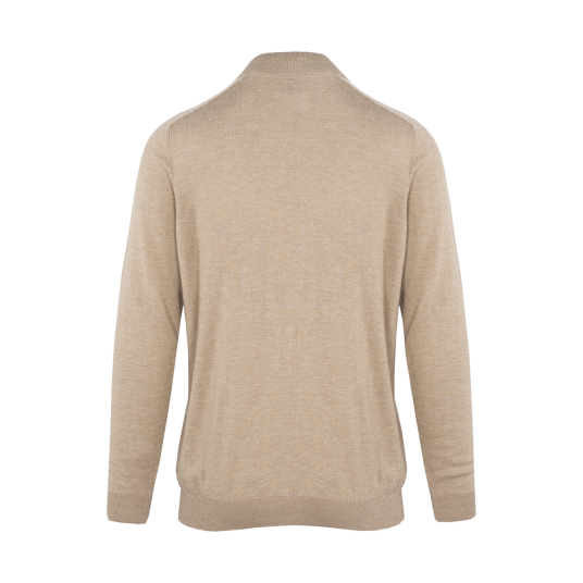 Gino Sweater Sand Melange S Merino blend turtleneck
