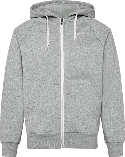 Asics Asics Logo Fleece Full Zip Hoodie Grey M Asics Asics Logo Fleece Full Zip Hoodie Grey M