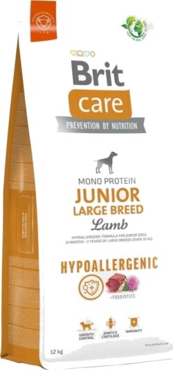 Brit Care Junior Hypoallergenic Hundefôr Large Breed med Lam 12 kg