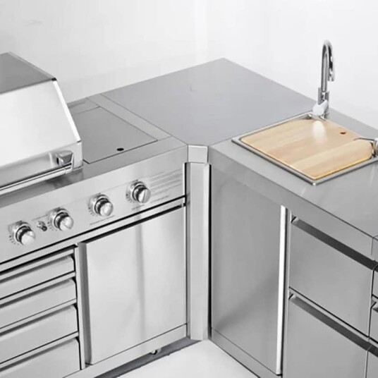 Hjørnemodul Myoutdoorkitchen Stainless Collection 90°