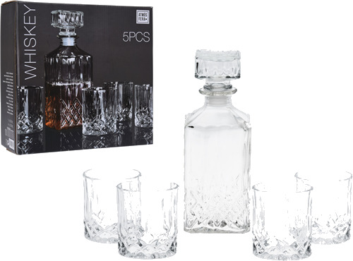 Carafel Med 4 Glass Crystal Gaveboks