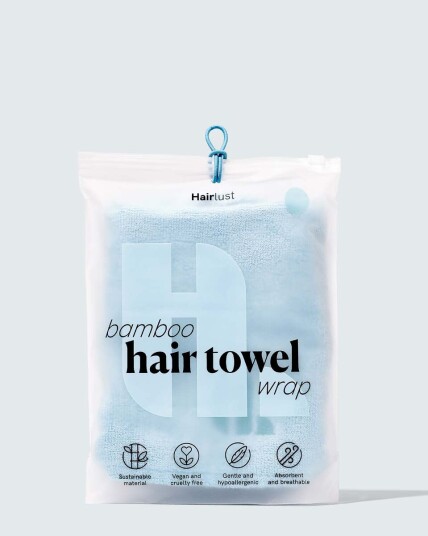 Bamboo Hair Towel Wrap Blue