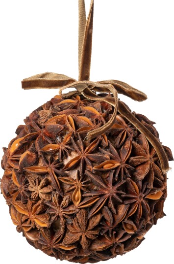 Holmen - Anis julepynt julekule 10 cm natur