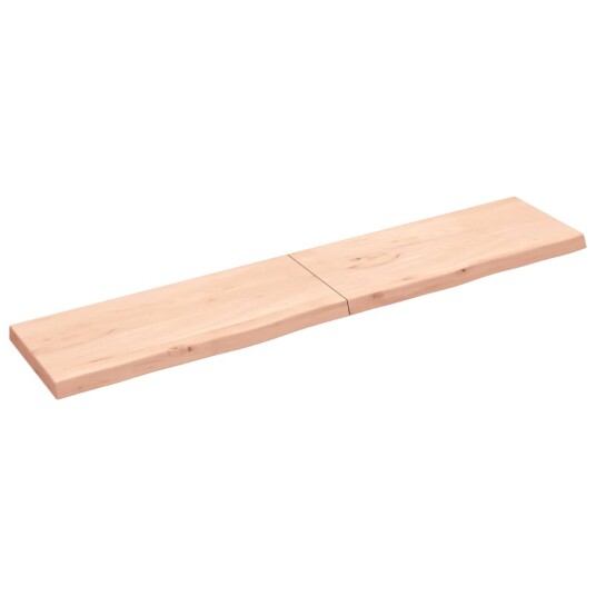 vidaXL Vegghylle 200x40x6 cm ubehandlet heltre eik