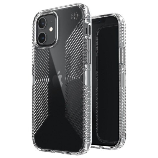 Speck iPhone 12 Mini Speck Presidio Perfect-Clear Grip Deksel - Antibakteriell - Gjennomsiktig