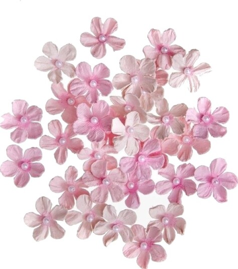 Papirblomster Med Perler 2 Cm 32 Stk