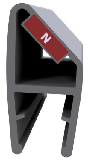 Vikingbad Magnetprofil Liam Dør Hjørnemontering PVC H190,2cm Klar