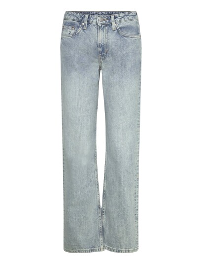 Weekday Laika Mid Rise Regular Straight Leg Jeans   Blue   33 x 32