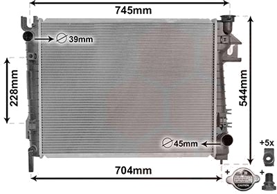 VAN WEZEL 20012707 Radiator motorkjøling