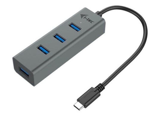 I-Tec USB-C 3.1 Metal HUB USB-hub - 4 porter - Grå I-Tec USB-C 3.1 Metal HUB USB-hub - 4 porter - Grå