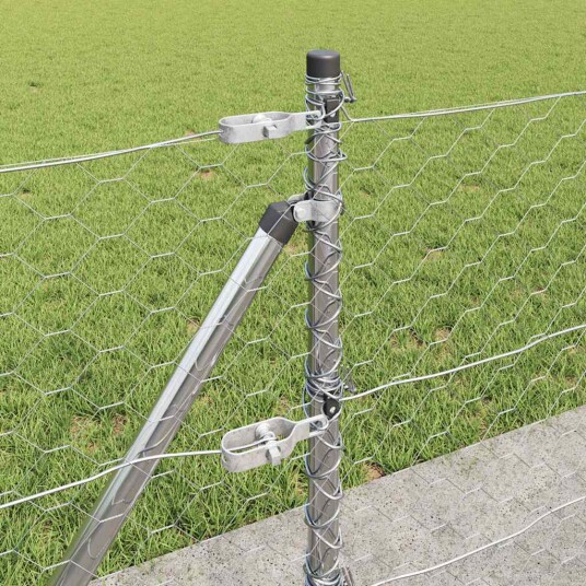  Gjerde med innlegg. sølv 0.6 x 10 m PVC belagt stål