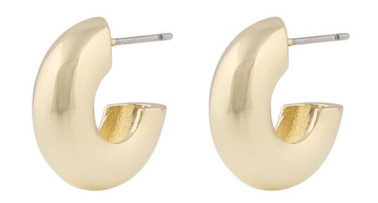 Snö Of Sweden Addison Small Oval Earring Plain Gold