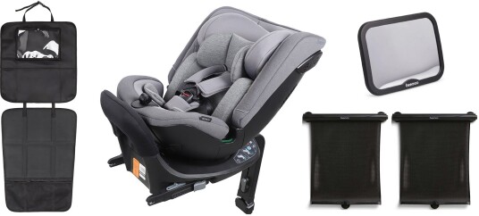 Beemoo Rotate i-Size Vendbar Bilstol inkl. Tilbehør Mineral Grey
