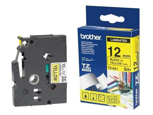 Brother Tape brother 12 mm black/yellow Brother Tape brother 12 mm black/yellow