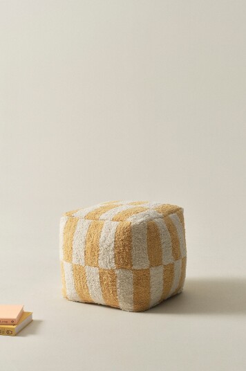 Jotex Sittepuff 40x40 Cm Hvit/gul MINDEN 1716190010