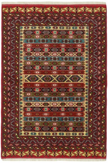 Håndknyttet. Opphav: Persia Torkaman Fine Teppe 138x200