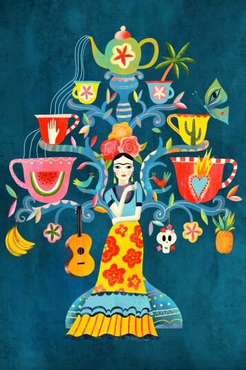 Plakat Frida Kahlo Inspirert Kunst