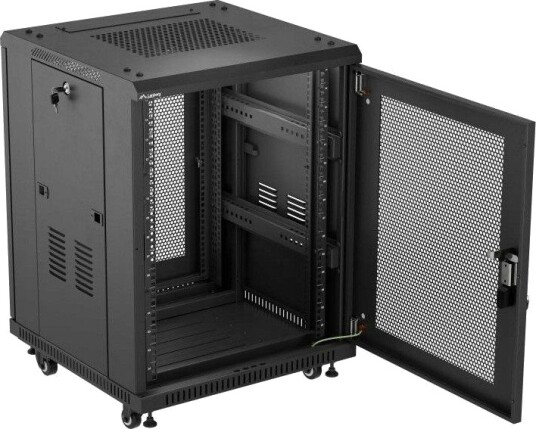 Lanberg Ff01 Series Rack Skap 600 X 600 Flat Pack With Mesh Door
