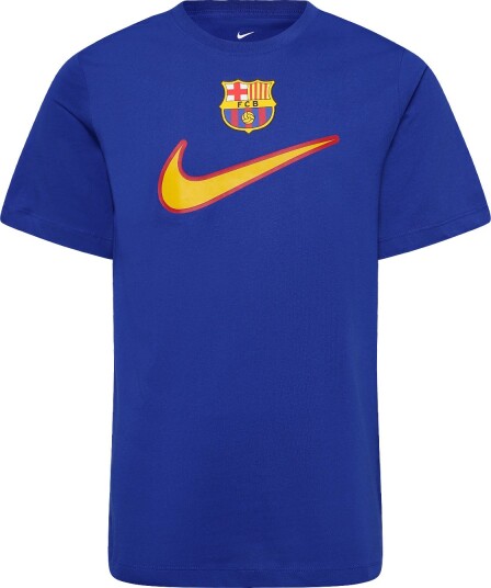 Nike Fc Barcelona Swoosh Men"s Nike Football T Shirt   Blue   XXL