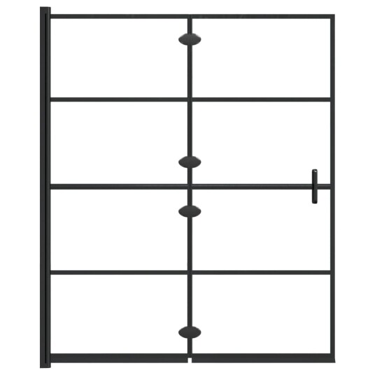 Vidaxl Leddet Dusjdør Esg 120x140 Cm Svart