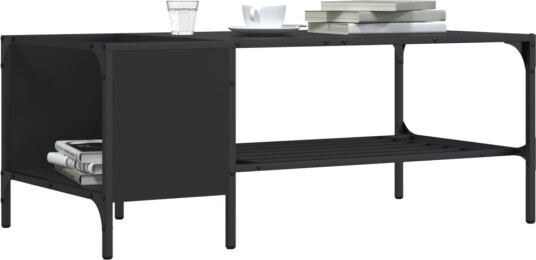 Salongbord med stativ svart 100x51x40 cm konstruert tre 8721012195141