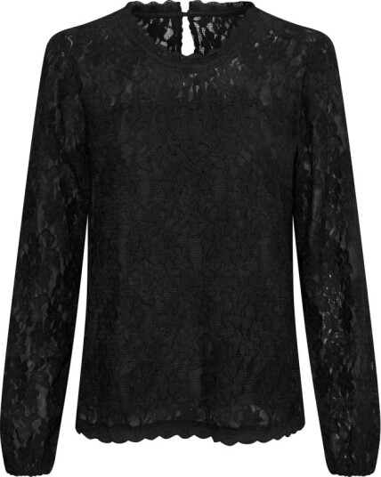Cream Crkit Lace Ls Blouse - Black - S Cream Crkit Lace Ls Blouse - Black - S
